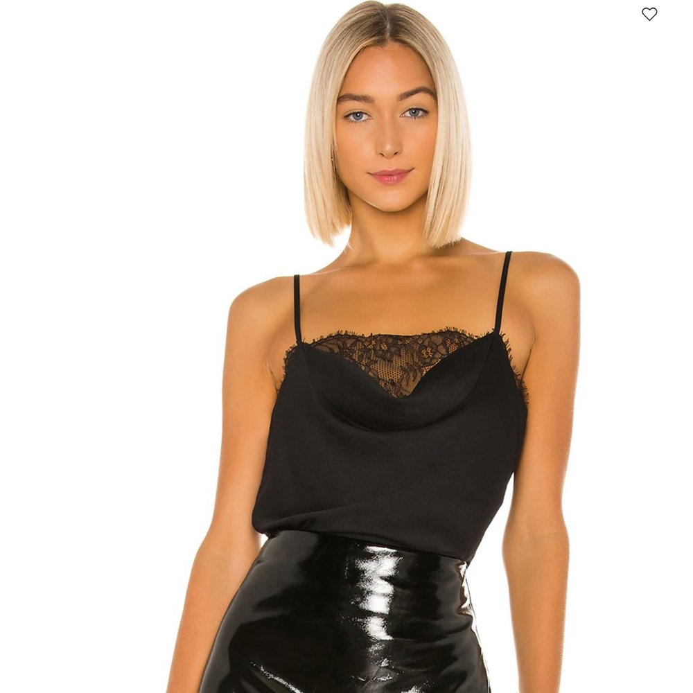 1. STATE Lace Inset Rumple Hammered Cami